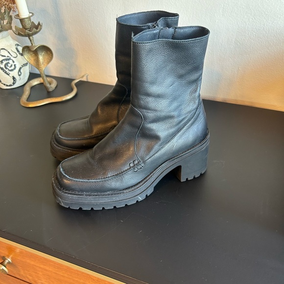 Free people 2nd skin leather penny platform boot black - Picture 9 of 10